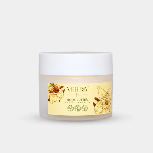 Venira Coconut Vanilla Whipped Body Butter – Lightweight, Non-Greasy Glow